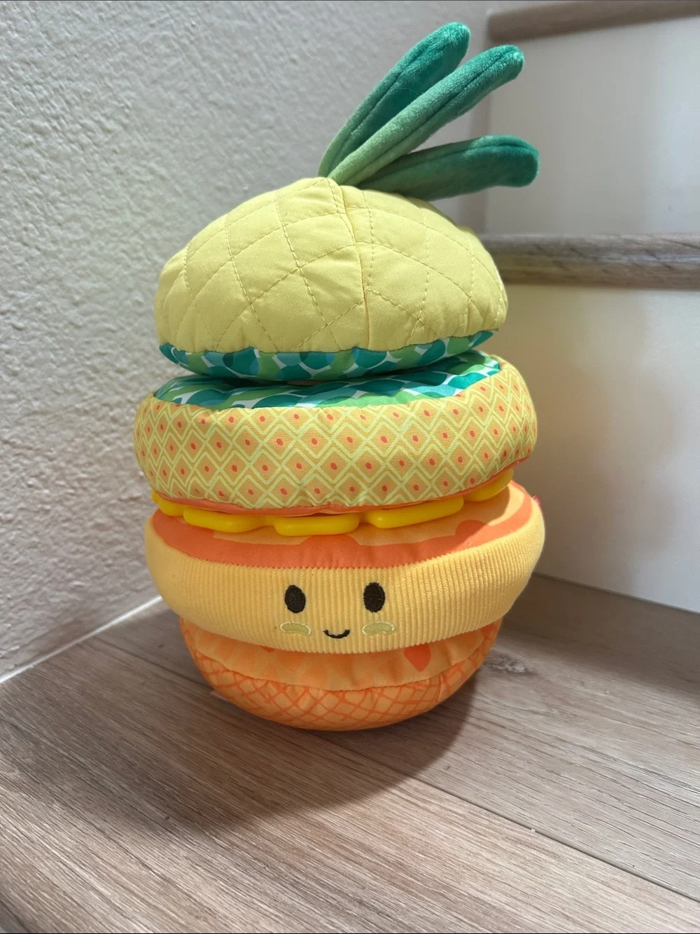 Melissa & Doug Toy Kids Plush Stacking Pineapple Toy - Yellow and Green